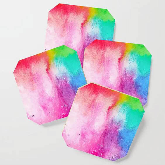 Rainbow Splash Coasters Product by Aliya Bora