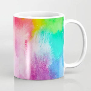 Rainbow Splash Coffee Mug Product by Aliya Bora