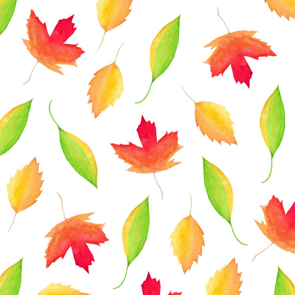 Fall Leaves Watercolor Print by Aliya Bora