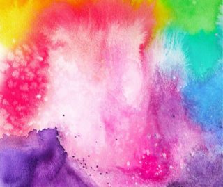 Rainbow Splash Design – Watercolor Art