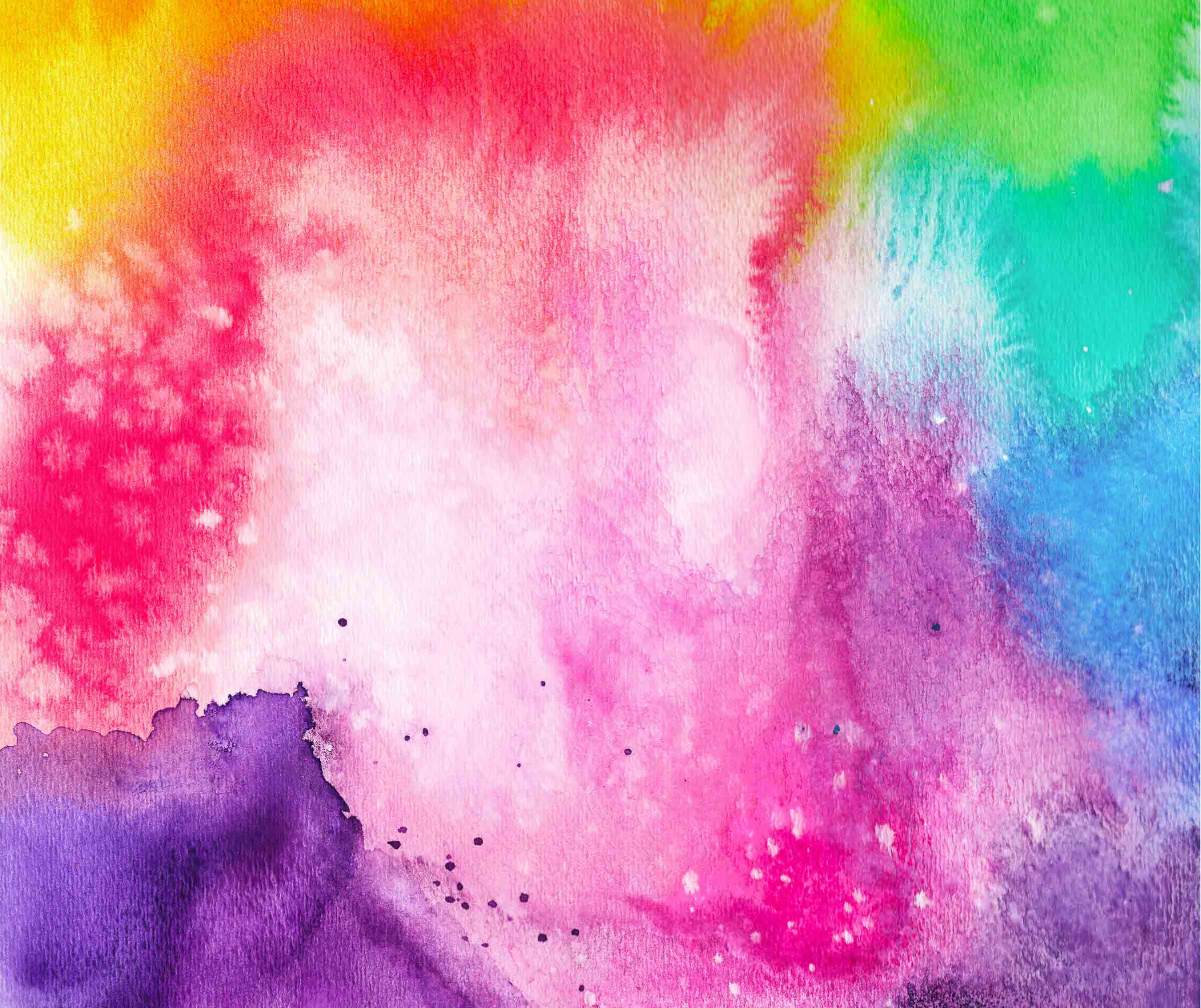 rainbow splash watercolor wash by Aliya Bora