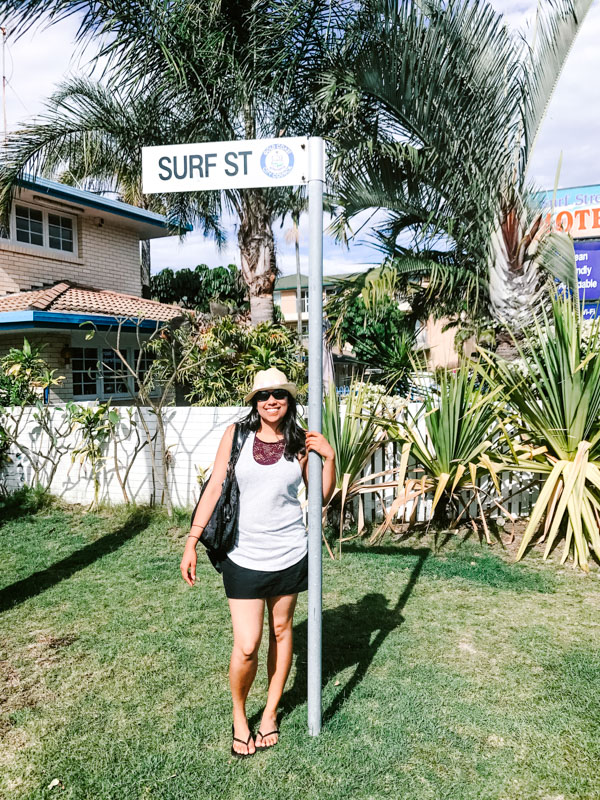 Aliya Bora on Surf Street in Gold Coast, Australia