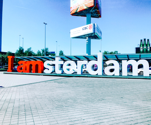 "I Amsterdam" Sign at Schipol Airport in Amsterdam, The Netherlands