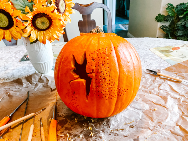 Carved Tinkerbell Pumpkin