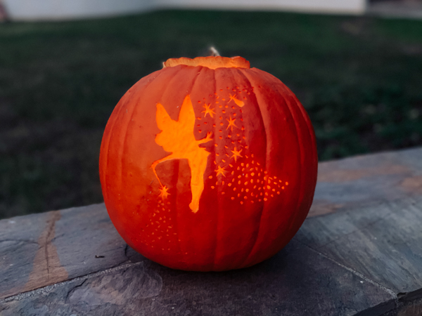 tinkerbell pumpkin carving